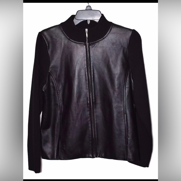 Pendleton Women’s Zip Front Leather Jacket Petite XL